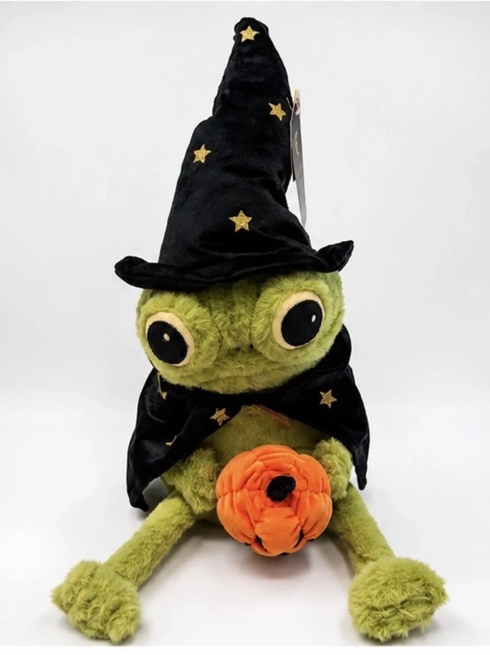 Moonlight Manor Halloween TikTokViral Wizard Frog Weighted Plush Pumpkin